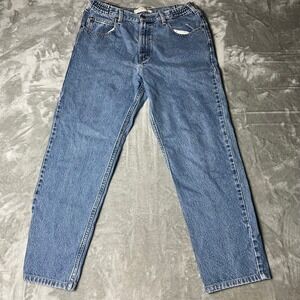 LL Bean Double L Comfort Waist Jeans Mens 34x32 Blue Cotton Straight Leg